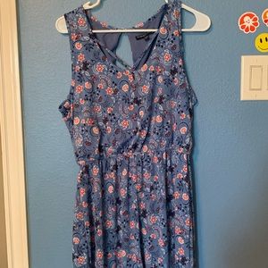Blue floral romper worn once